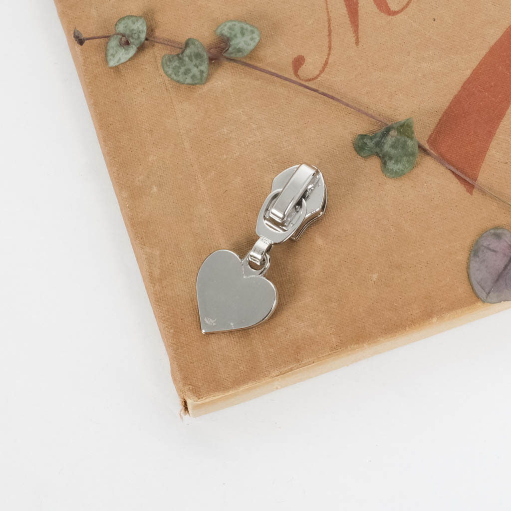 5mm Silver Heart Clasp Slider - Maison Klem